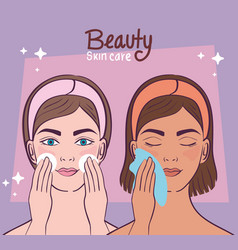 Two Girls With Skincare Treatment