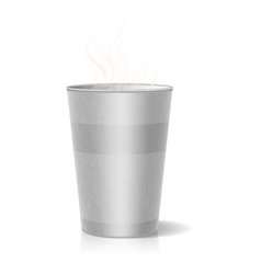 White Plastic Cup Mockup Realistic Drink