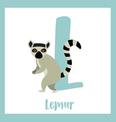 Letter L Vocabulary Standing Lemur