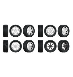 Realistic Tires 3d Auto Tyres And Alloy Rims Car