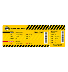 Train Ticket Template Railway Transport Pass