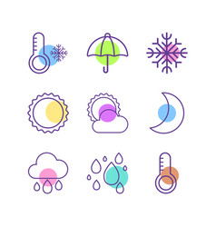 Colorful Weather Icon Set