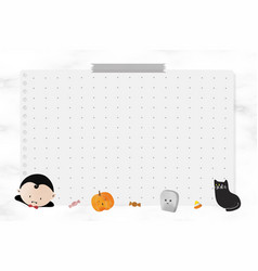 Cute Halloween Notepaper Template