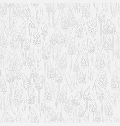 Hyacinth Hand Drawn Sketch Seamless Pattern