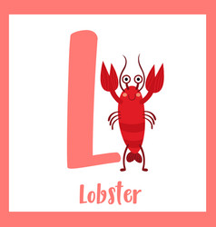 Letter L Vocabulary Standing Lobster