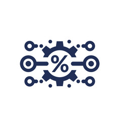 Refinancing Interest Rate Cut Icon On White