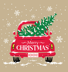 Christmas Cute Red Truck Pattern