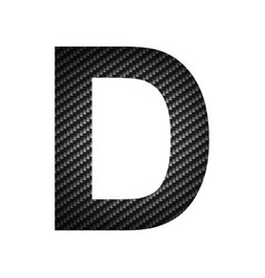 English Alphabet Letter D Carbon Dark Texture On