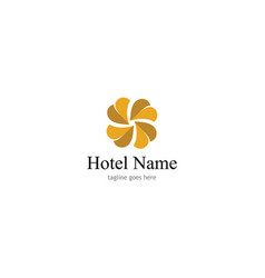 Decoration hotel logo Royalty Free Vector Image