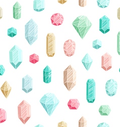 Gem seamless pattern gemstones amethyst topaz Vector Image