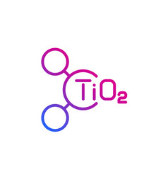 Titanium Dioxide Molecule Line Icon