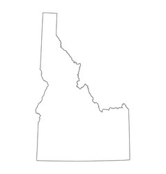 Blank Idaho Map Silhouette