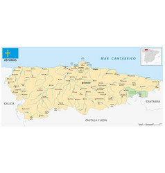 Map Of The Spanish Community Of Asturias