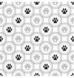 Pattern With Footprints Of Home Pet In Circles