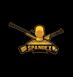 Spandex Suit With Weapon Logo Mascot