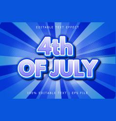 4 Th Of July Editable Text Effect 3 Dimension