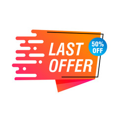 Last Offer Pink And Orange Banner Design