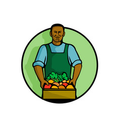 African American Green Grocer Greengrocer Mascot