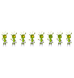 Cartoon Alien Character Animation Sprite Sheet