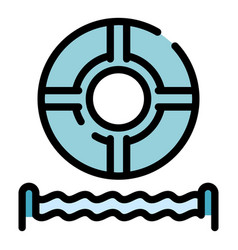 Life Buoy Icon Flat