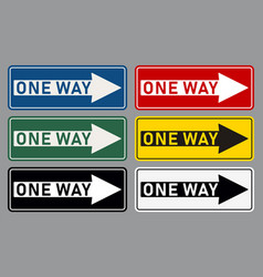 One Way Signs Road Direction Arrows Of Different