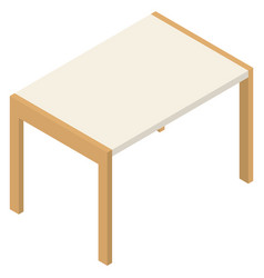 Table Icon Wooden Home Furniture Isometric Desk