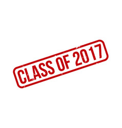 Red Class Of 2017 Rubber Stamp Seal