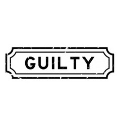 Grunge Black Guilty Word Rubber Seal Stamp