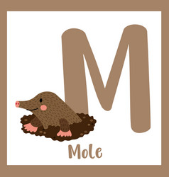 Letter M Vocabulary Mole Digging Out Dirt