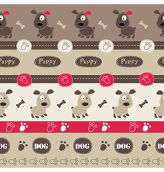 Seamless pattern with dogs Royalty Free Vector Image