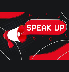 Speak Up Hand Holding Megaphone With Speech