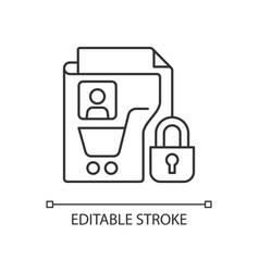 Consumer Data Privacy Linear Icon