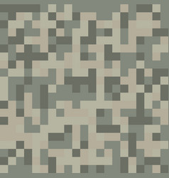 Digital Camouflage Seamless Pattern Pixel Grid