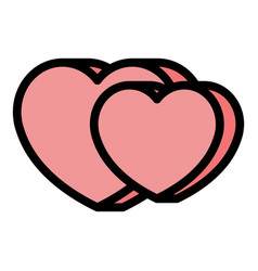 Healthy Hearts Icon Flat