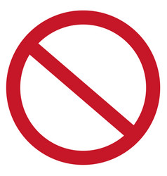 Red Forbidden Sign No Symbol Prohibited Icon