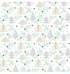 Winter Christmas Forest Seamless Pattern Design