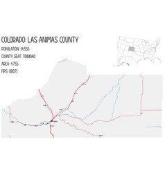 Map Of Las Animas County In Colorado Usa