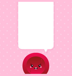 Red Blood Cell Character With Speech Bubble