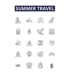 Summer Travel Line Icons And Signs