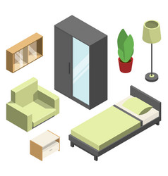 Bedroom Furniture Set Modern Home Isometric