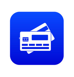 Credit Card Icon Digital Blue