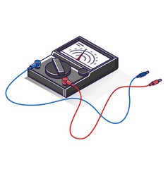 Flat Isometric Concept Avo Meter Voltage