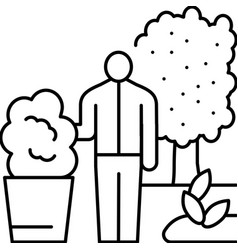 Garden Maintenance Line Icon