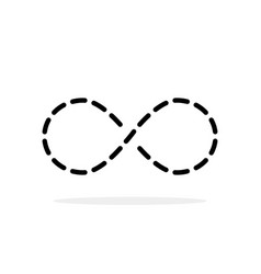 Infinity Thin Dotted Line Icon Like Lifetime