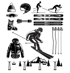 Nordic Skiing Vintage Elements