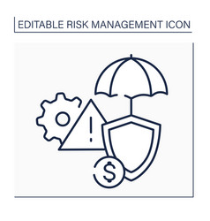 Risks Insurance Line Icon