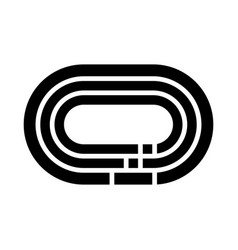 Running Track Glyph Icon For Personal