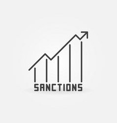 Sanctions Line Graph Financial Crisis Concept