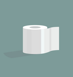 A Roll Of White Toilet Paper On Green Background