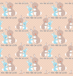 Mom With Baby Seamless Pattern